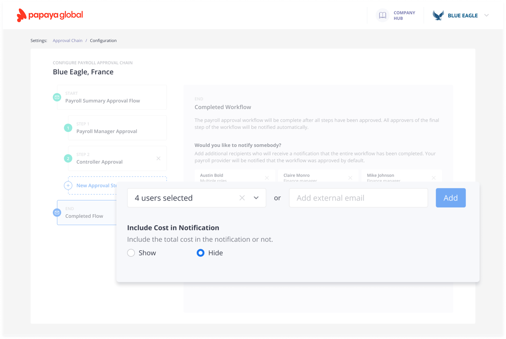 Invoices: Invoice Approval Chain (HR & Finance Teams)