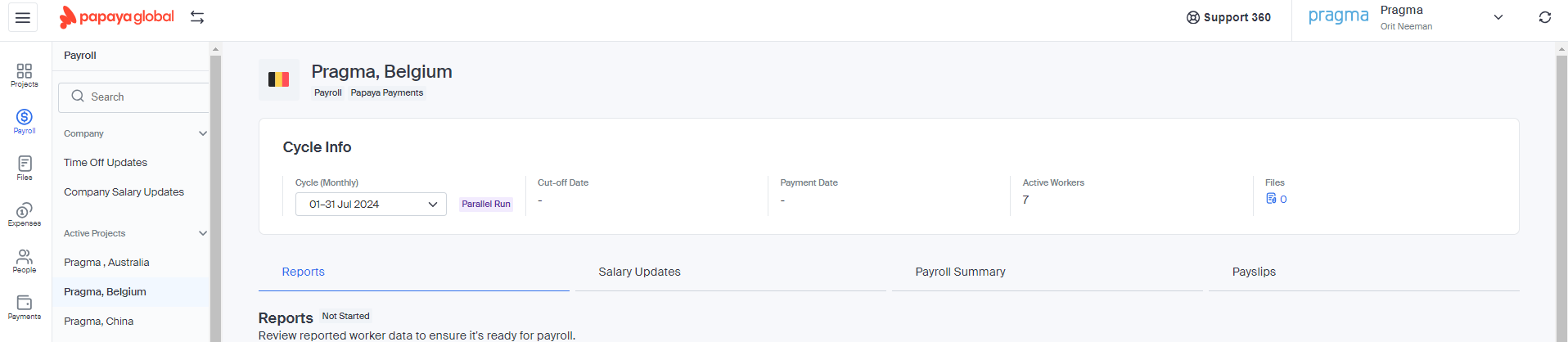 Payroll: Parallel Runs