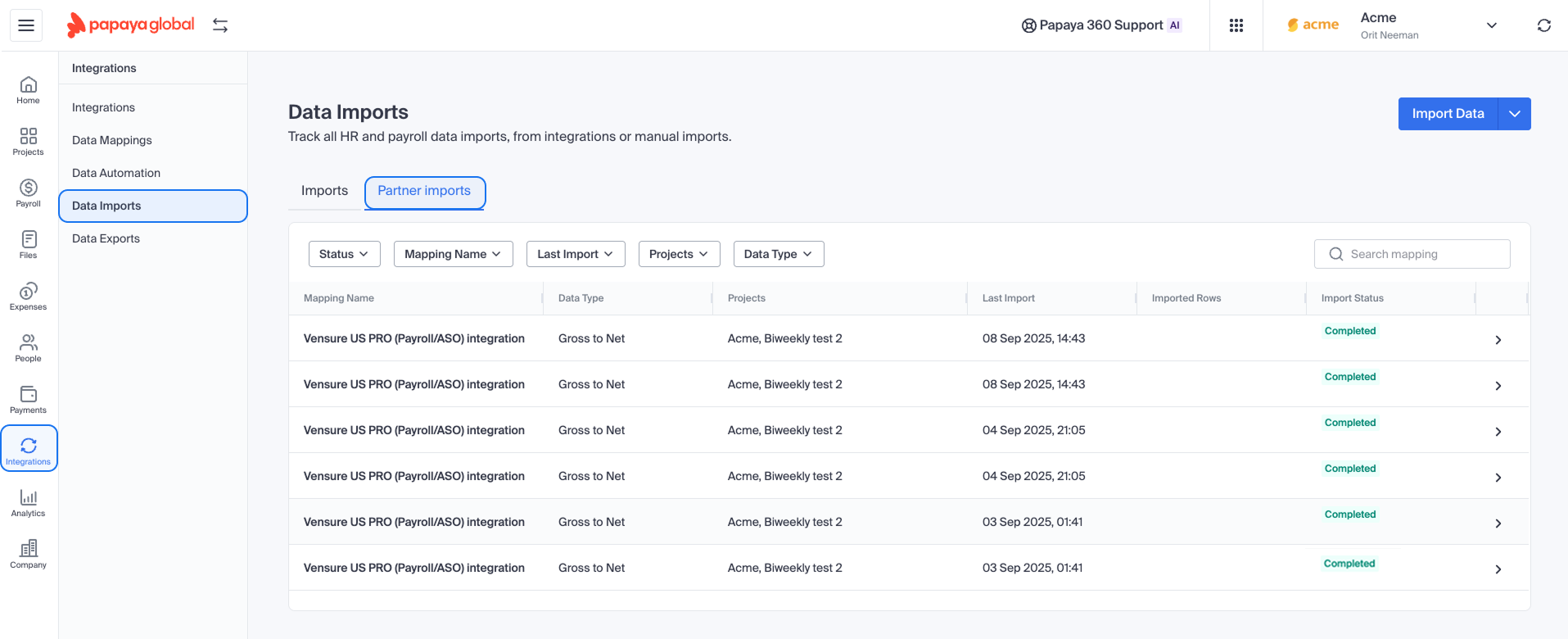 PrismHR integration - US payroll